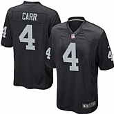 Nike Men & Women & Youth Raiders #4 Derek Carr Black Team Color Game Jersey,baseball caps,new era cap wholesale,wholesale hats